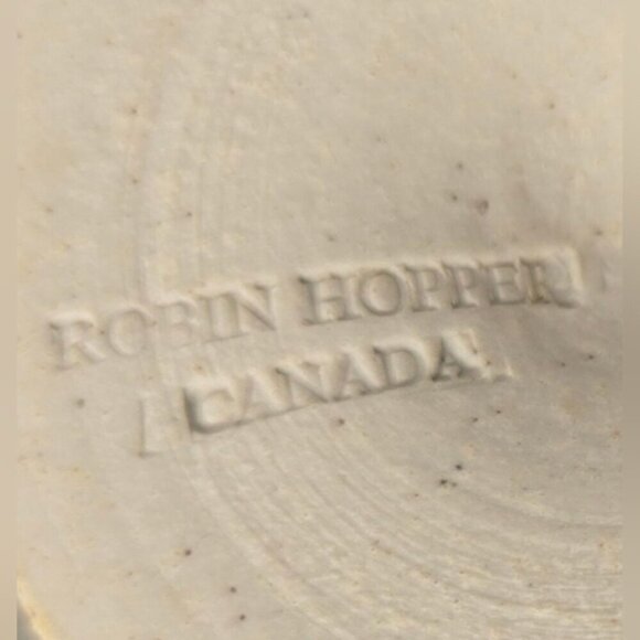 Signed Robin Hopper Studio Pottery Wine Set Canadian Ceramic Decanter + Goblet - Picture 8 of 15